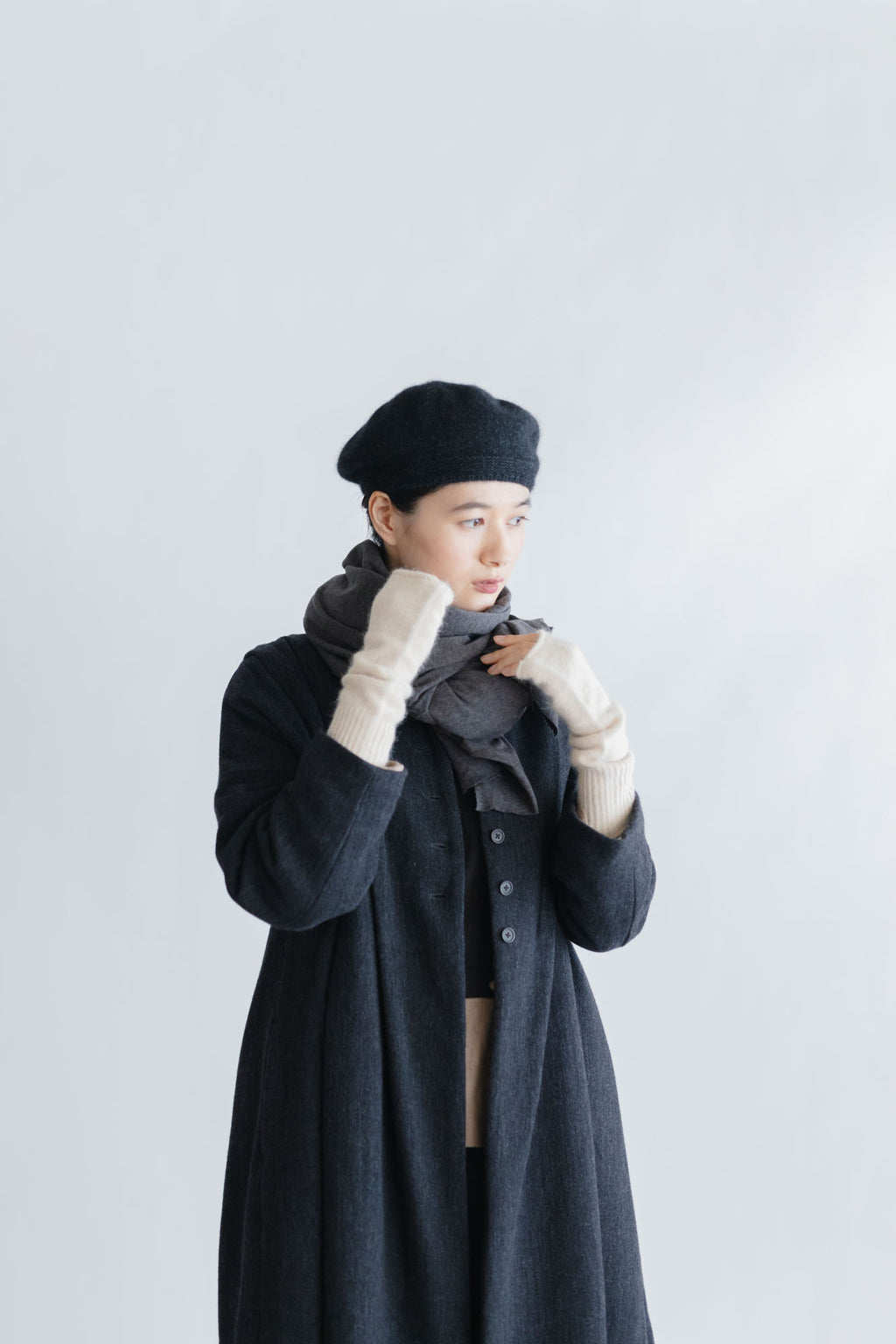 くらすこと アンゴラウールのアームウォーマー