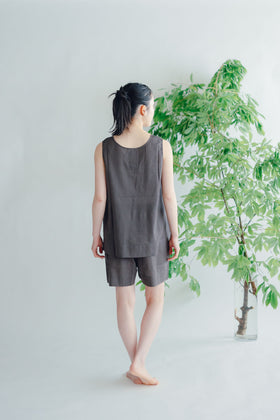 【SALE】 Nature is me カディコットン ノースリーブシャツ