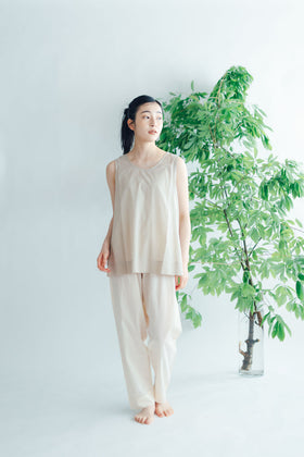 【SALE】 Nature is me カディコットン ノースリーブシャツ