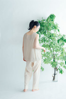 【SALE】 Nature is me カディコットン ノースリーブシャツ