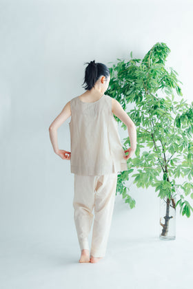 【SALE】 Nature is me カディコットン ノースリーブシャツ