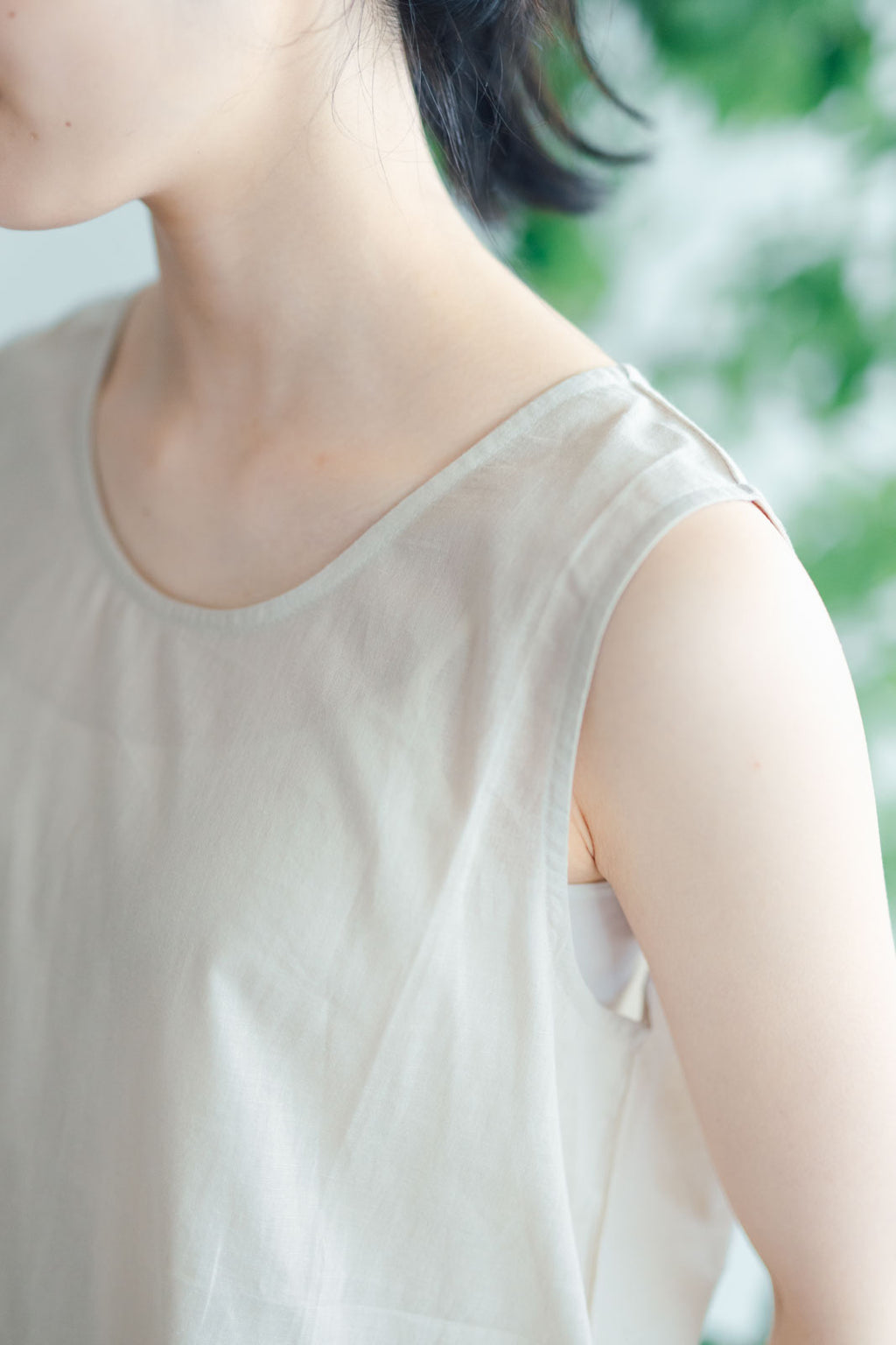 【SALE】 Nature is me カディコットン ノースリーブシャツ