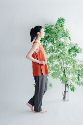 【SALE】 Nature is me カディコットン ノースリーブシャツ