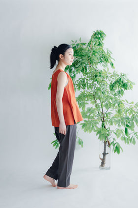 【SALE】 Nature is me カディコットン ノースリーブシャツ