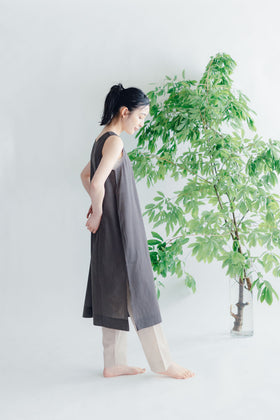 【SALE】 Nature is me カディコットン スリットワンピース