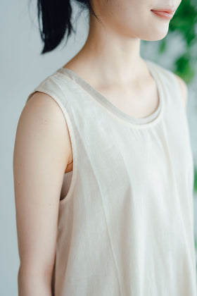 【SALE】 Nature is me カディコットン スリットワンピース