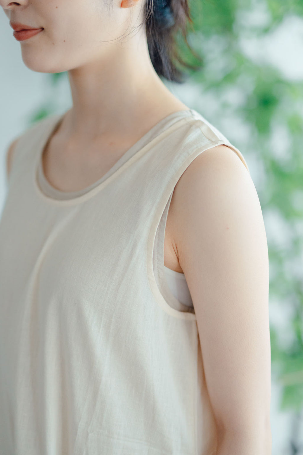 【SALE】 Nature is me カディコットン スリットワンピース