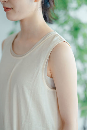 【SALE】 Nature is me カディコットン スリットワンピース