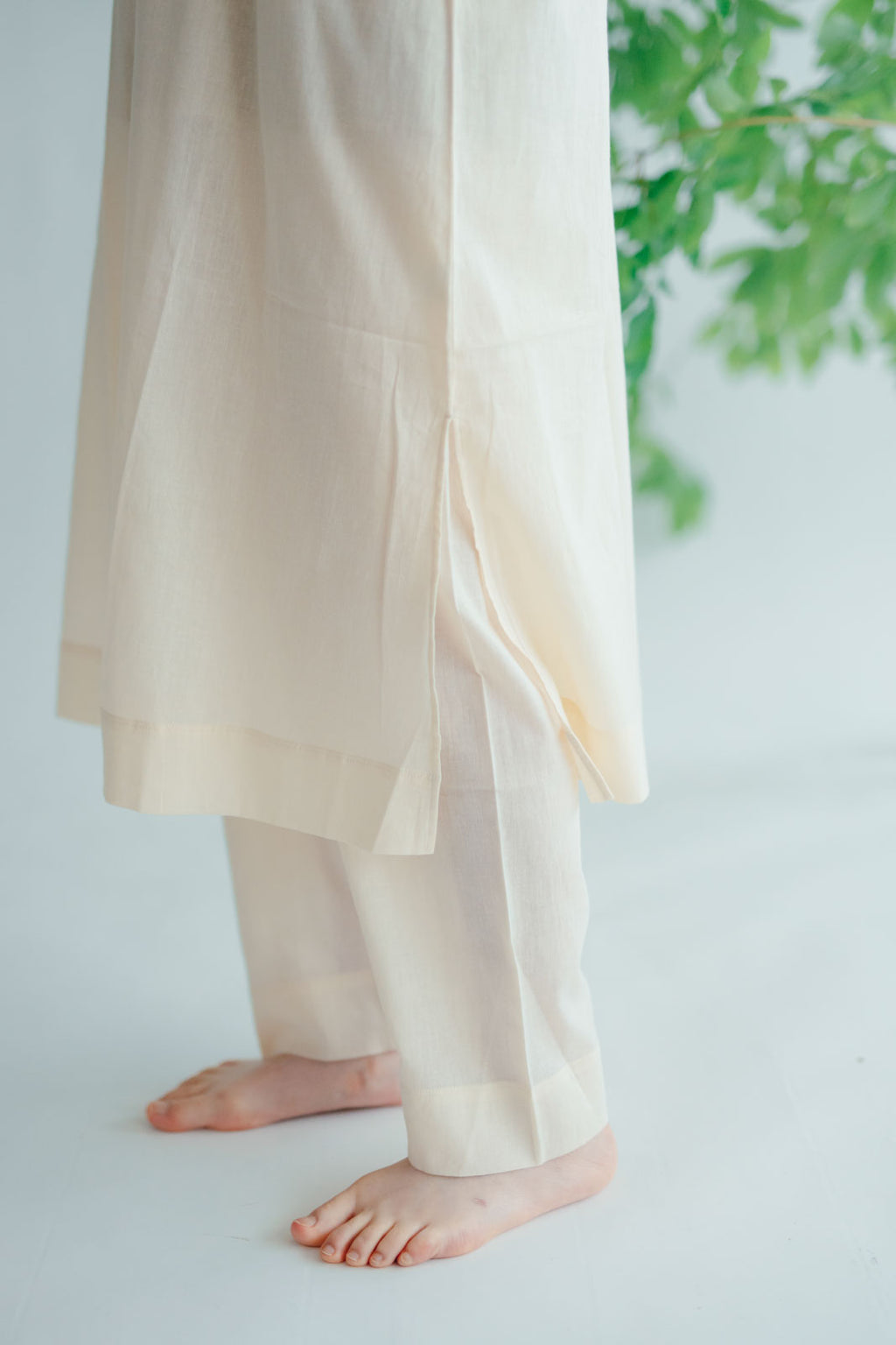 【SALE】 Nature is me カディコットン スリットワンピース