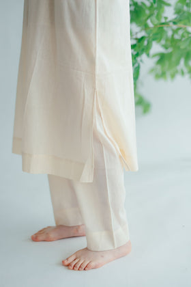 【SALE】 Nature is me カディコットン スリットワンピース