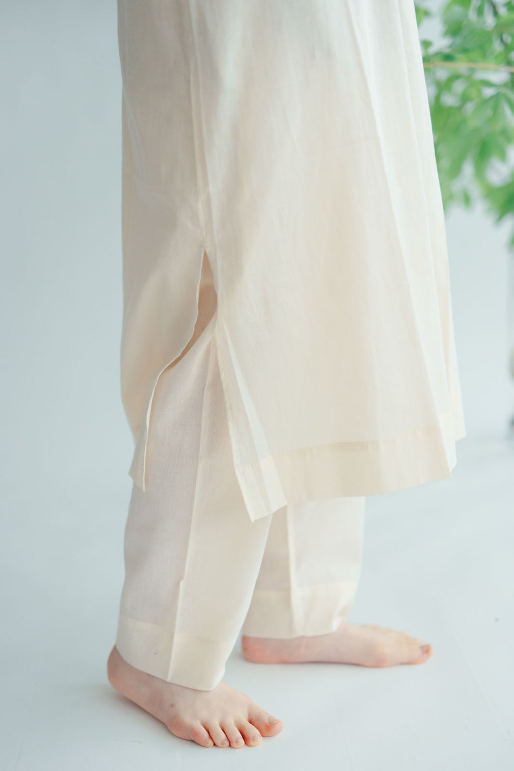 【SALE】 Nature is me カディコットン スリットワンピース