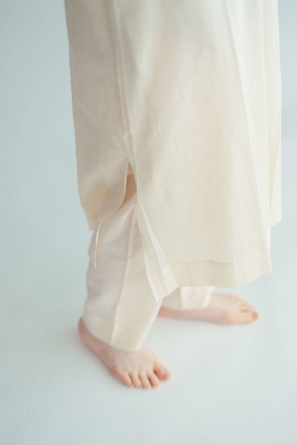 【SALE】 Nature is me カディコットン スリットワンピース