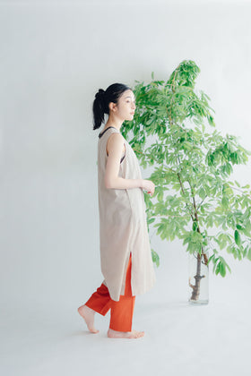 【SALE】 Nature is me カディコットン スリットワンピース