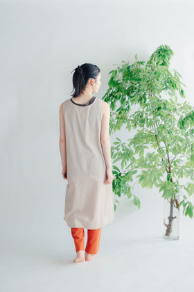 【SALE】 Nature is me カディコットン スリットワンピース