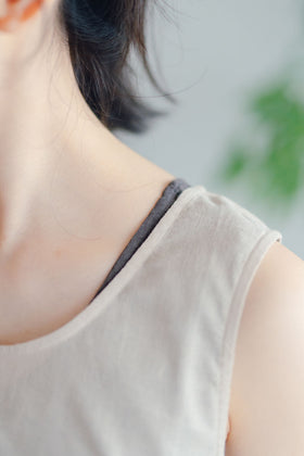 【SALE】 Nature is me カディコットン スリットワンピース