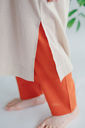 【SALE】 Nature is me カディコットン スリットワンピース