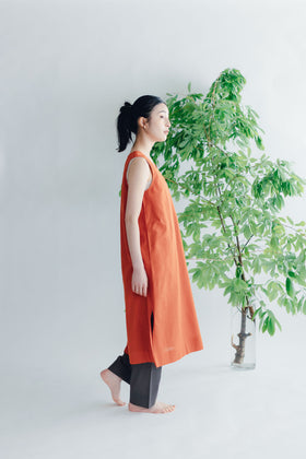 【SALE】 Nature is me カディコットン スリットワンピース