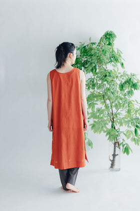 【SALE】 Nature is me カディコットン スリットワンピース