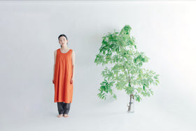 【SALE】 Nature is me カディコットン スリットワンピース