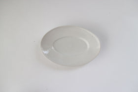 河合竜彦 青白 玉縁オーバルリム皿(S)