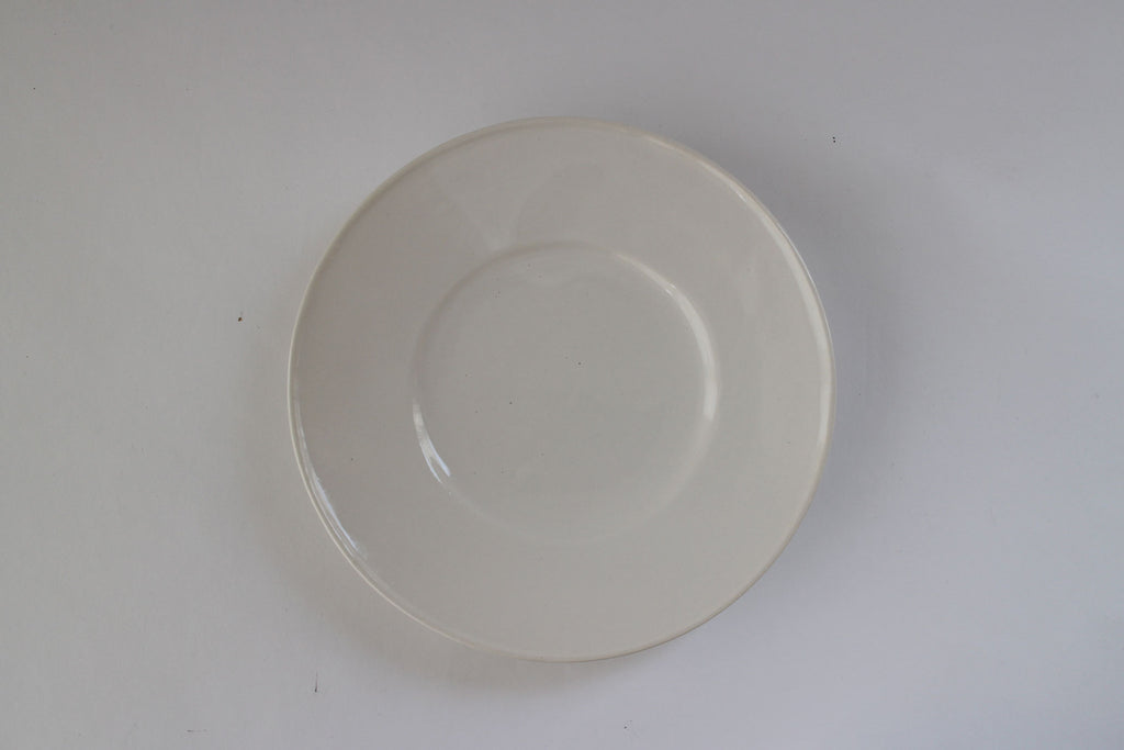 河合竜彦 白ツヤ釉 玉縁リム皿
