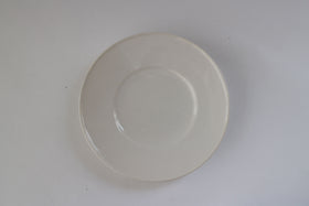 河合竜彦 白ツヤ釉 玉縁リム皿