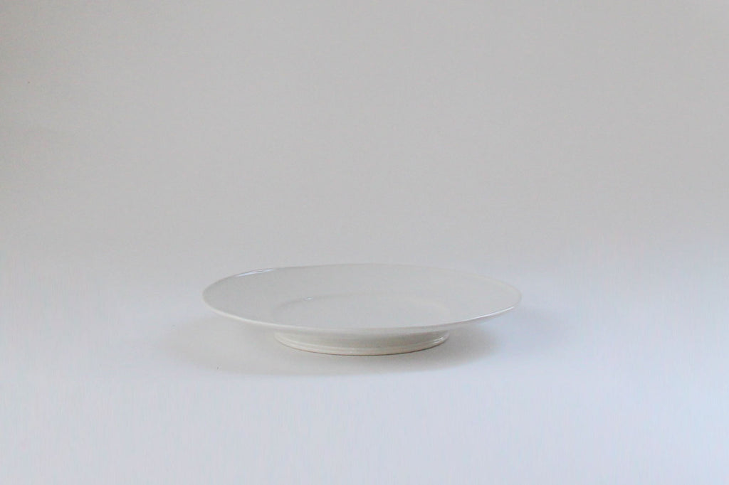 河合竜彦 白ツヤ釉 玉縁リム皿