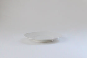 河合竜彦 白ツヤ釉 玉縁リム皿