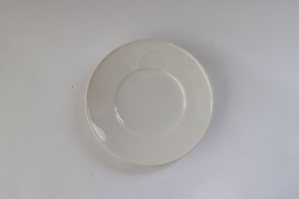 河合竜彦 白ツヤ釉 玉縁リム皿