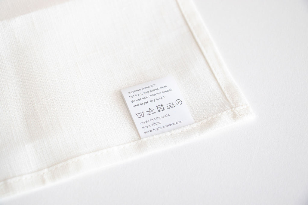 fog linen work リネンハンカチ ホワイト