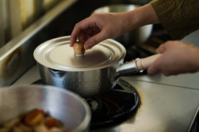 中尾アルミ製作所 兼用フタ(木つまみ)