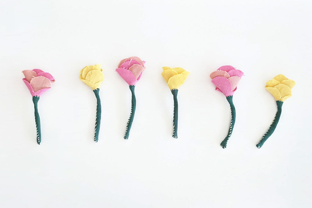 pot and tea お花ブローチ