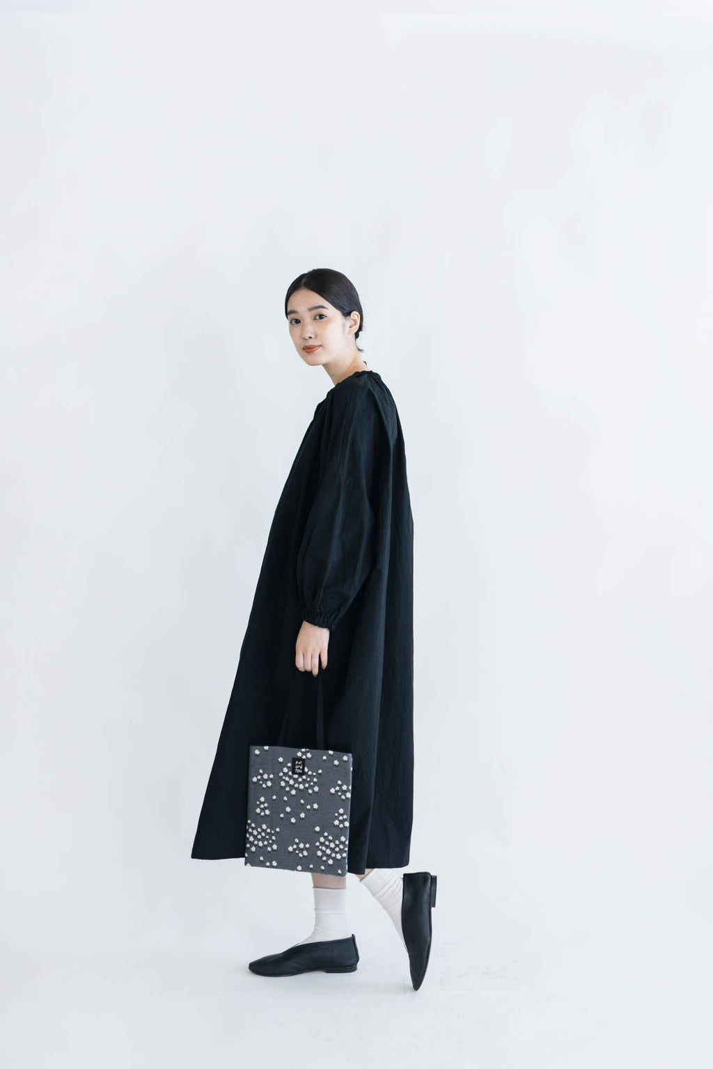 pot and tea 小花ジャガードミニバッグ