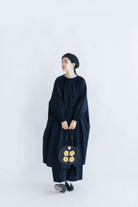 pot and tea 4つのお花バッグ 黒