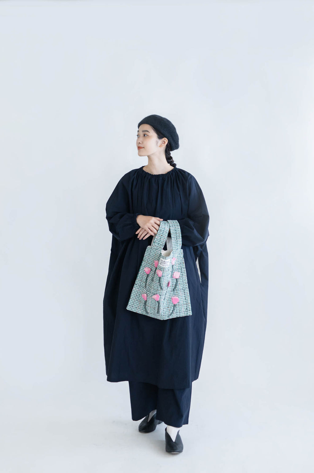 pot and tea コサージュ付きバッグ