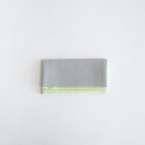 shuó Juzu Bukuro (Light Gray×Mint) ちりめん
