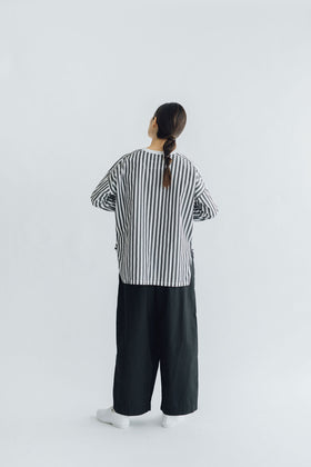 UNIVERSAL TISSU バーバーストライプ ワーキングシャツ