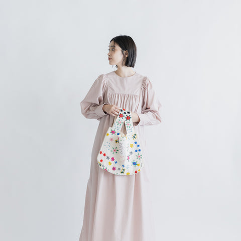pot and tea 毛糸刺繍バッグ