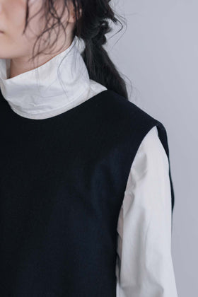 FRANCESCA AMAM LABEL うしろあきベスト ブラック