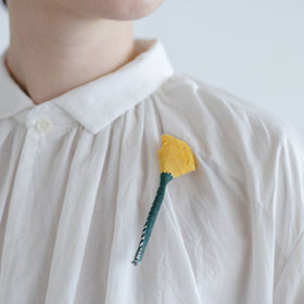 pot and tea お花ブローチ