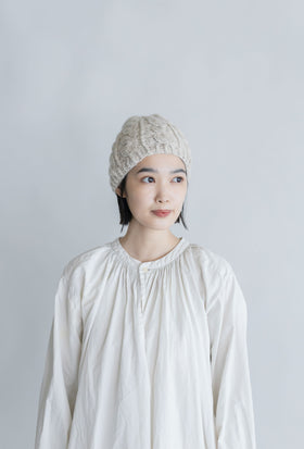 yourwear カシミヤケーブルニットキャップ