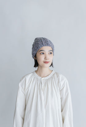 yourwear カシミヤケーブルニットキャップ