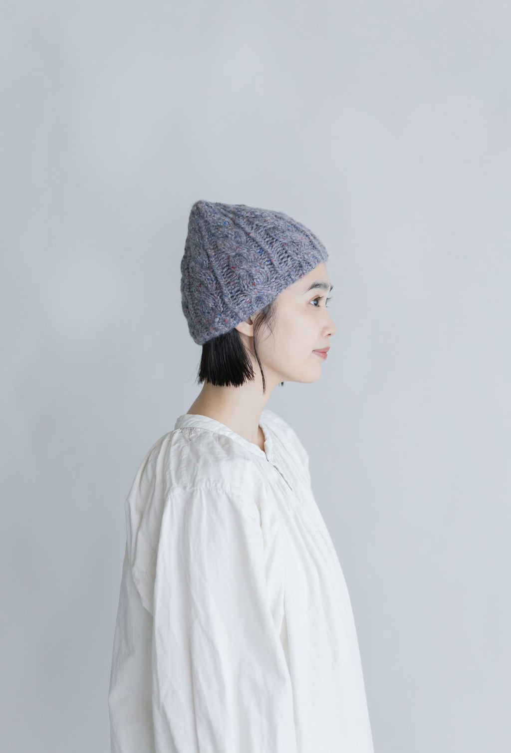 yourwear カシミヤケーブルニットキャップ