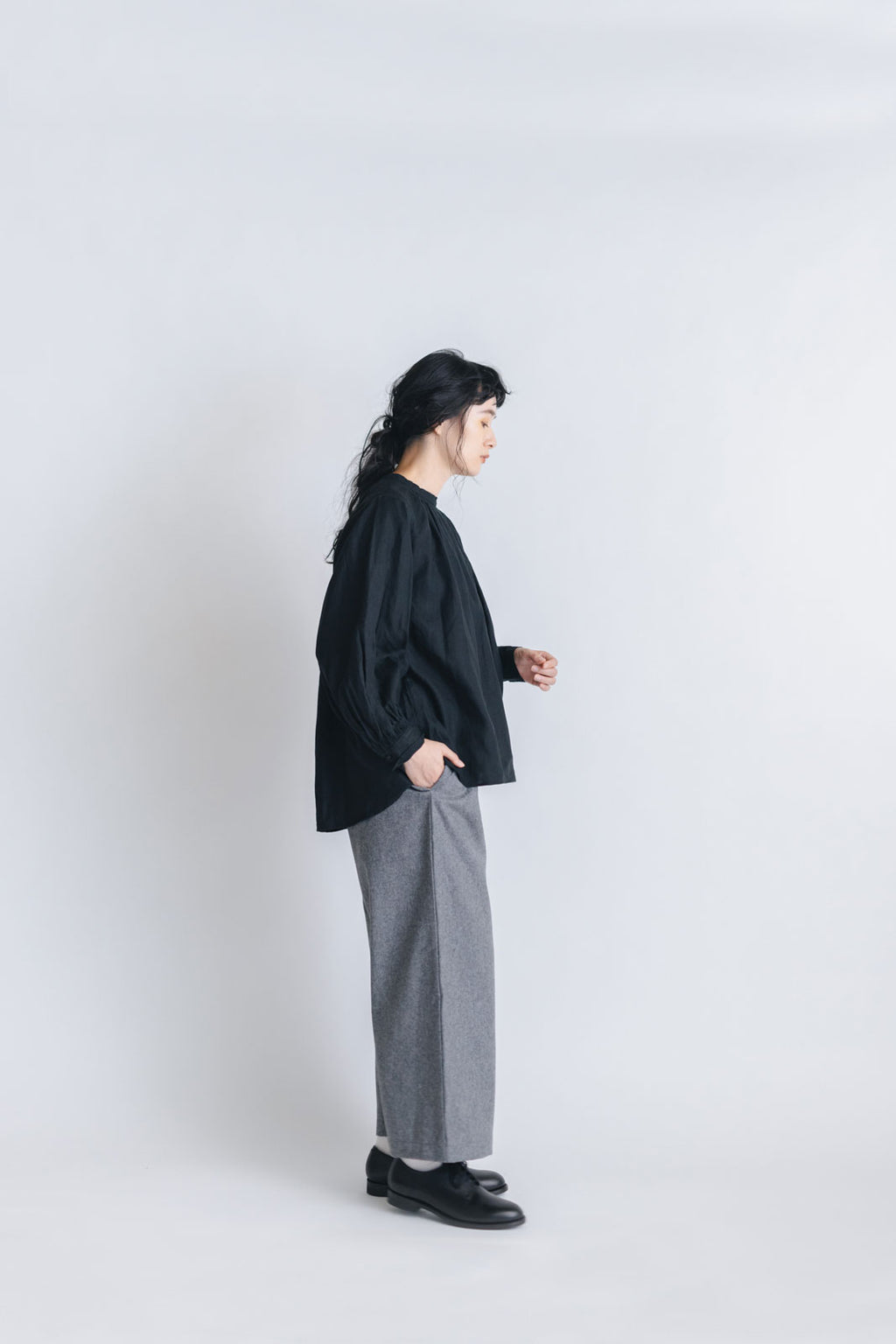 pot and tea ウールワイドパンツ