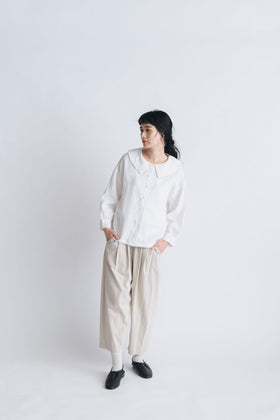 pot and tea ビッグカラーブラウス