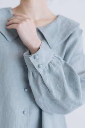 pot and tea ビッグカラーブラウス