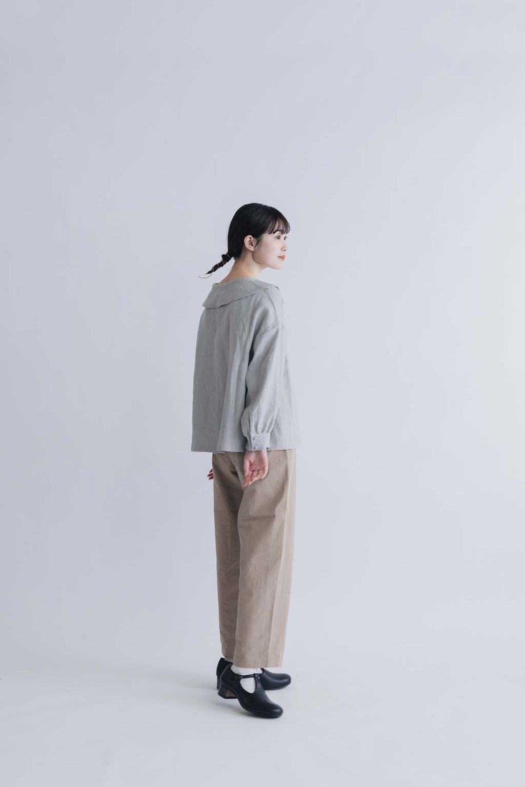 pot and tea ビッグカラーブラウス