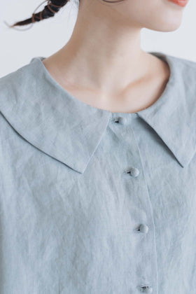 pot and tea ビッグカラーブラウス