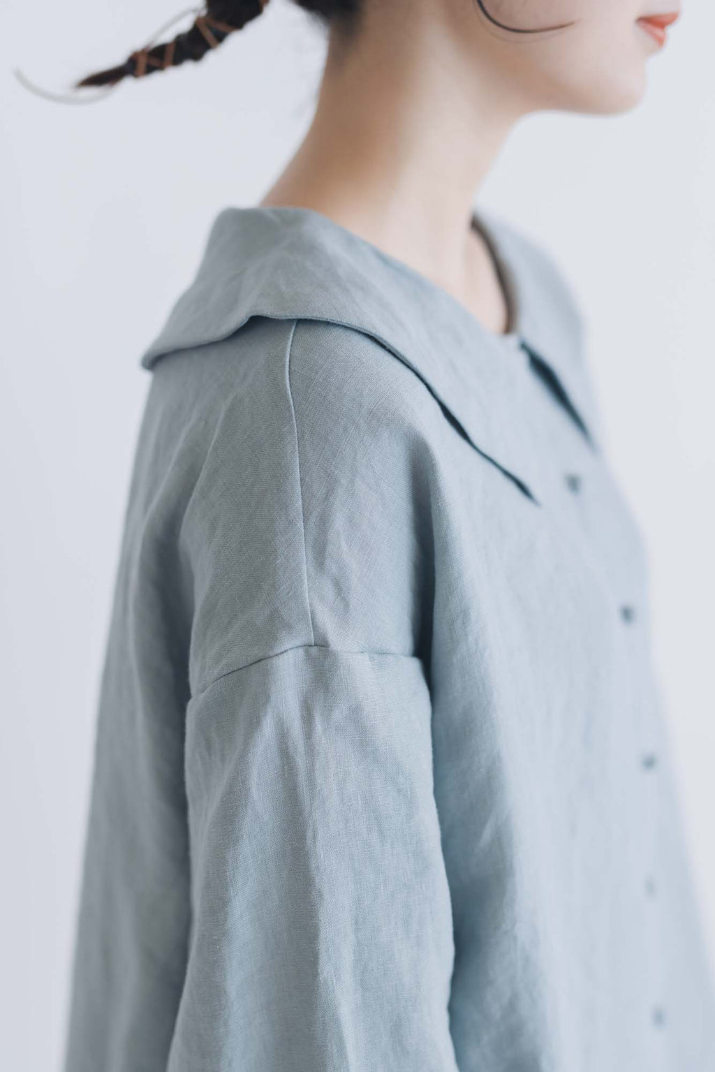 pot and tea ビッグカラーブラウス