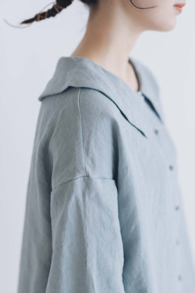 pot and tea ビッグカラーブラウス